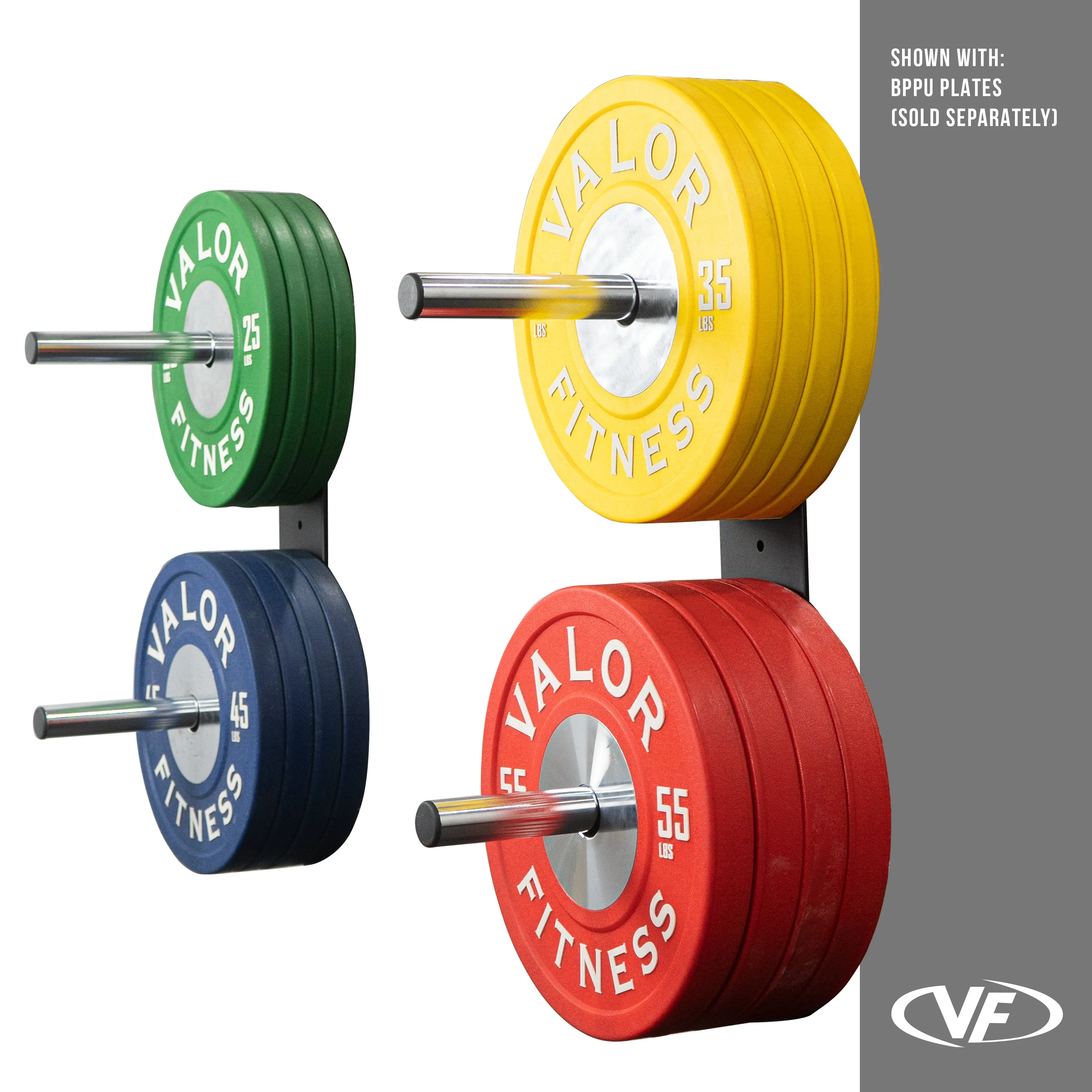 Wall Mounted 4 Peg Olympic Plate Storage