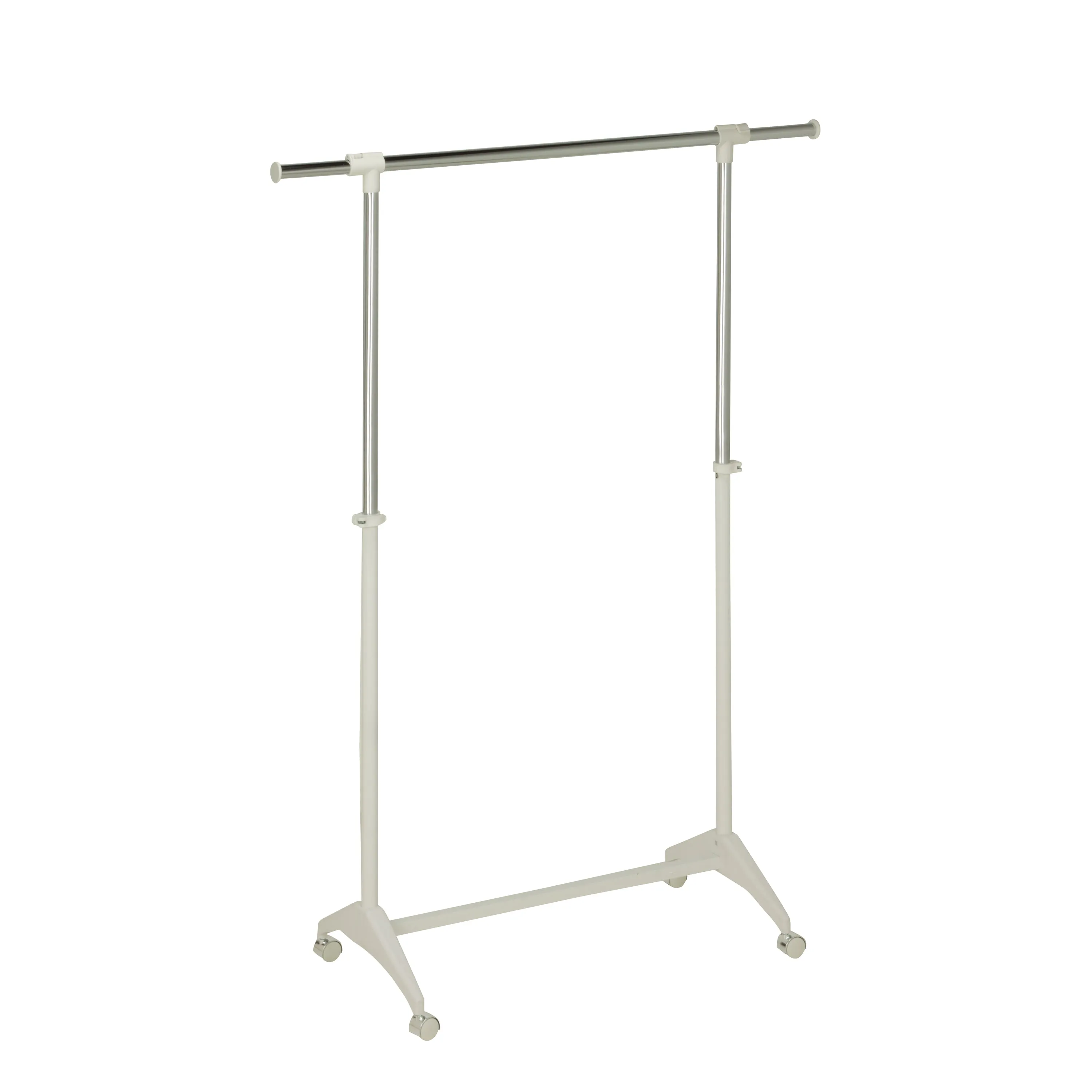 White Expandable Rolling Clothes Rack