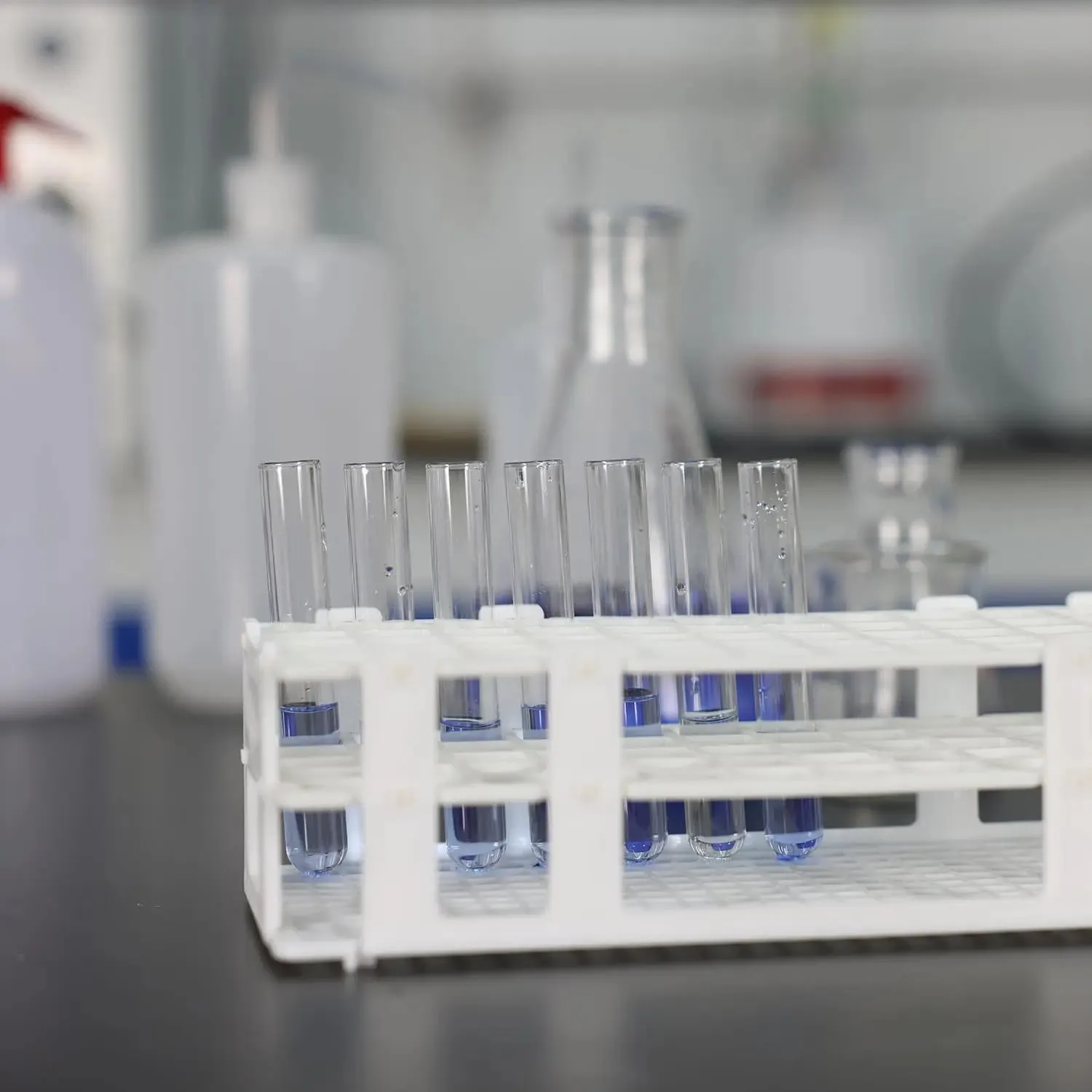 White Plastic Test Tube Rack, 13-30mm Hole Diameter