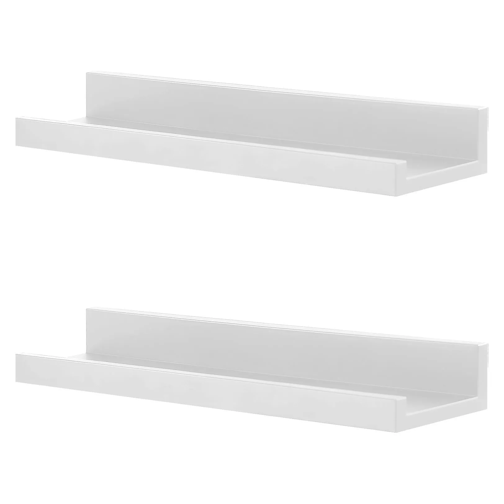 White Wall Hanging Shelf 45 cm Pack 2