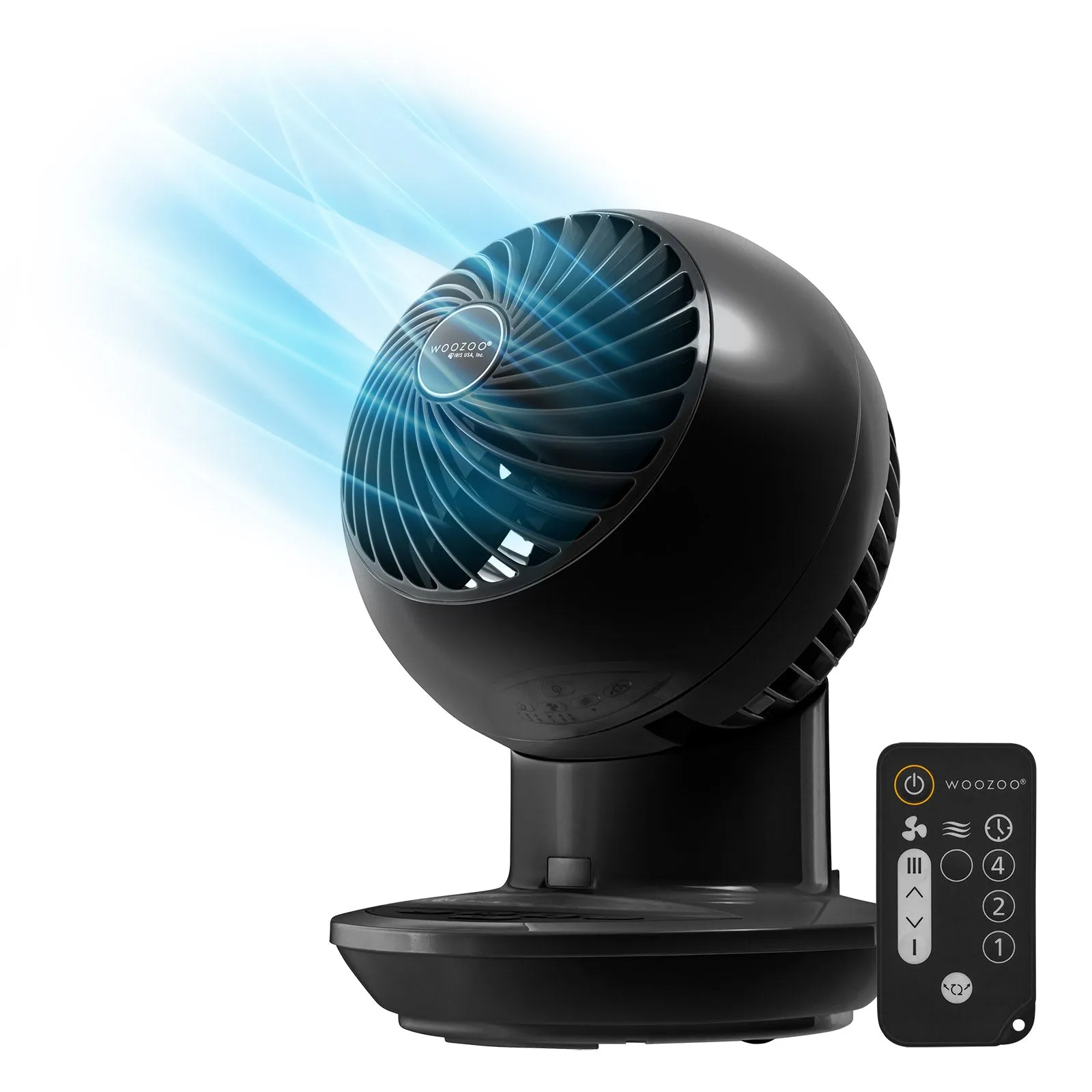 WOOZOO® Globe Fan Small - Horizontal Oscillation, Vertical Tilt, Remote